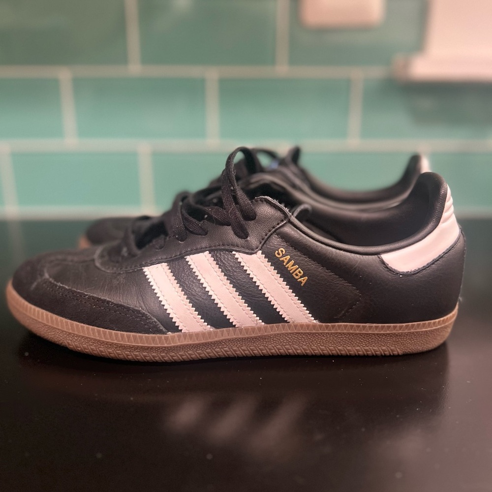 Black and White Athletic Shoes, ADIDAS Samba.